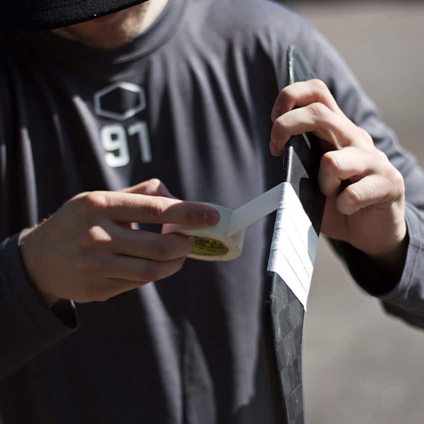 Comp-o-stik Tygtejp Hockey – Vit / Svart, Smal / Bred